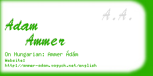 adam ammer business card